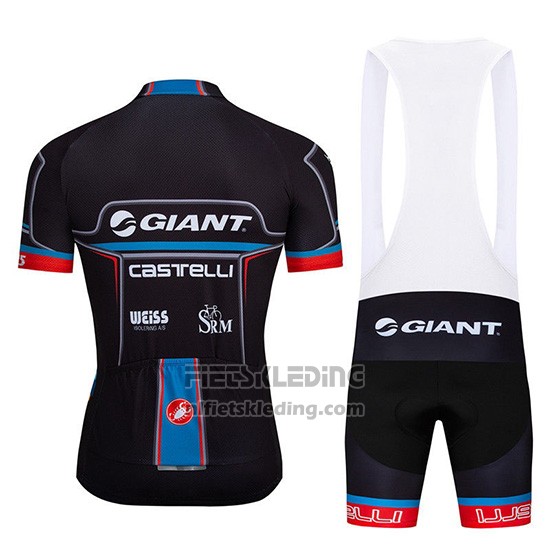 2019 Fietskleding Giant Castelli Zwart Rood Korte Mouwen en Koersbroek